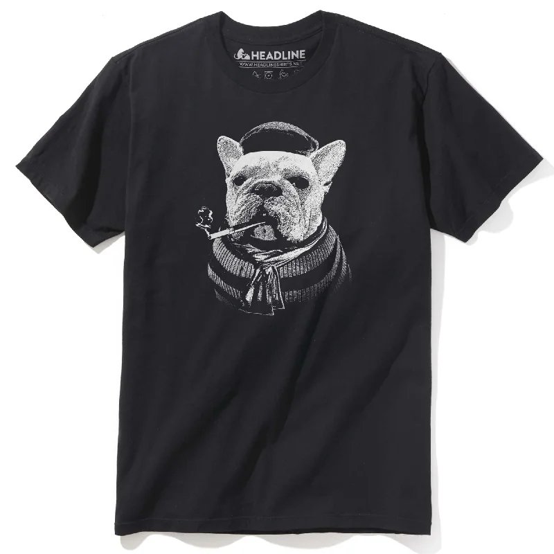 Men's embroidered t-shirt-French Bulldog T-Shirt