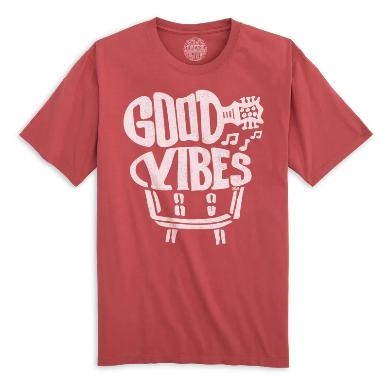 Men's brushed cotton t-shirt-Good Vibes Organic Cotton T-shirt