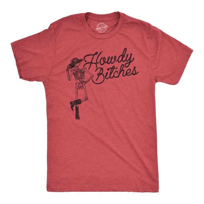 Men's hemp fabric t-shirt-Howdy Bitches Men's T Shirt