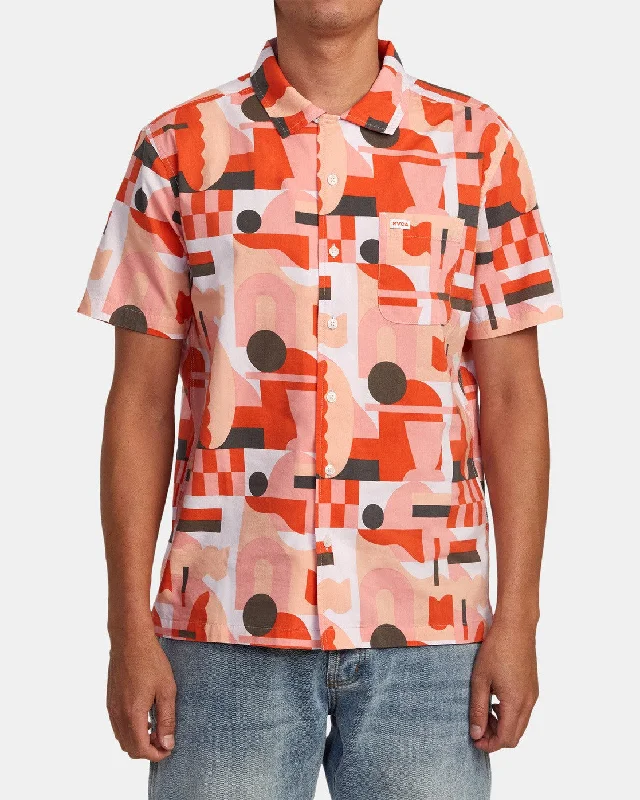 Men's adventure-ready casual wear shirt-RVCA Short Sleeve Men's Woven Shirts