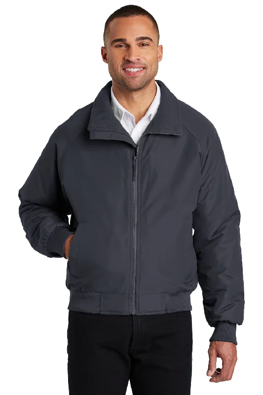 Men's quick-dry field jacket-Port Authority Mens Charger Wind & Water Resistant Full Zip Jacket - Battleship Grey