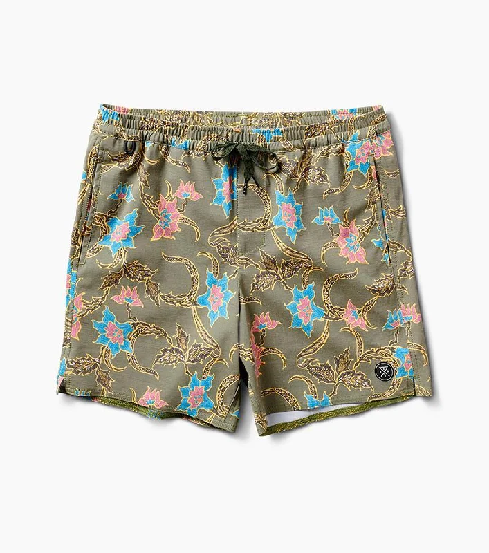 Men's ultra-breathable hiking shorts-Elastic Batavia Batik 16" Boardshort