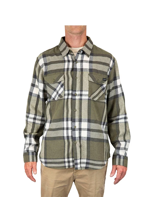 Men's fashion-forward dress shirt-Stewart Reva Plaid Flannel