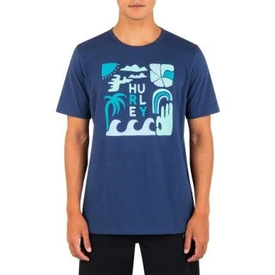 Men's inspiring graphic t-shirt-Hurley Men's T-Shirts Short Sleeve