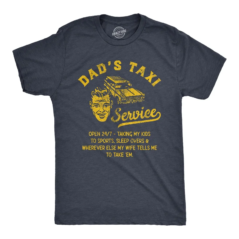 Men's biodegradable t-shirt-Dads Taxi Service Men's T Shirt