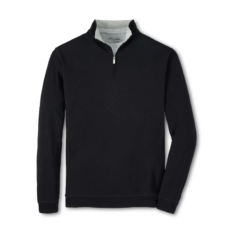 Men's construction sweater-Peter Millar Crown Comfort Pullover Sweater - Black*