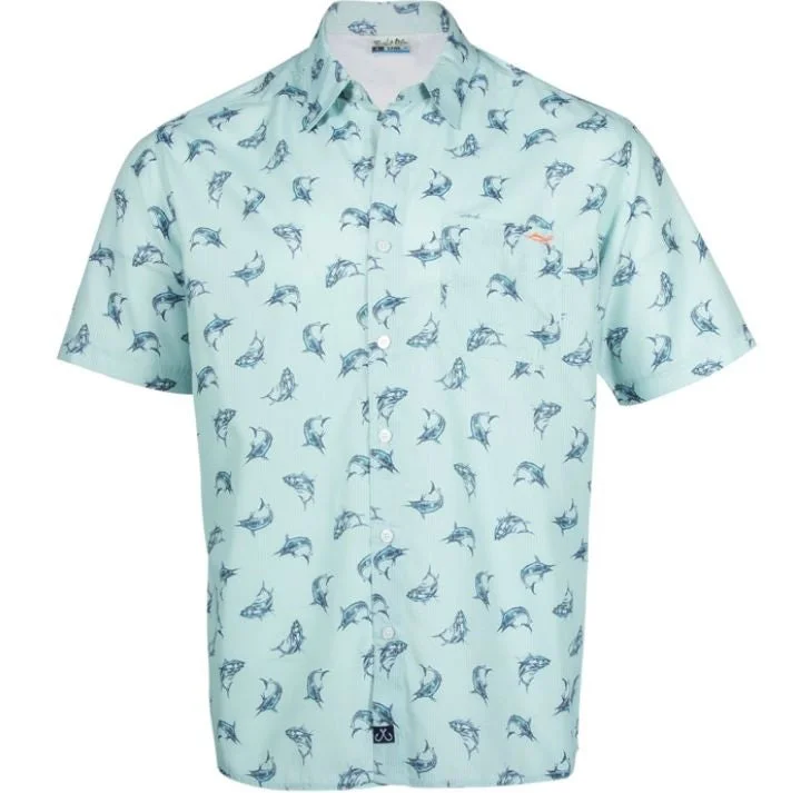 Men's fashion-forward dress shirt-Salt Life Short Sleeve Men's Woven Shirts