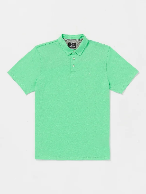 Men's modern office wear shirt-Wowzer Polo Short Sleeve Shirt - Mysto Green