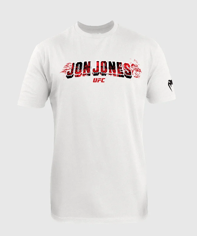 Men's beach-ready t-shirt-Men's UFC Unrivaled by Venum White Jon Jones T-Shirt