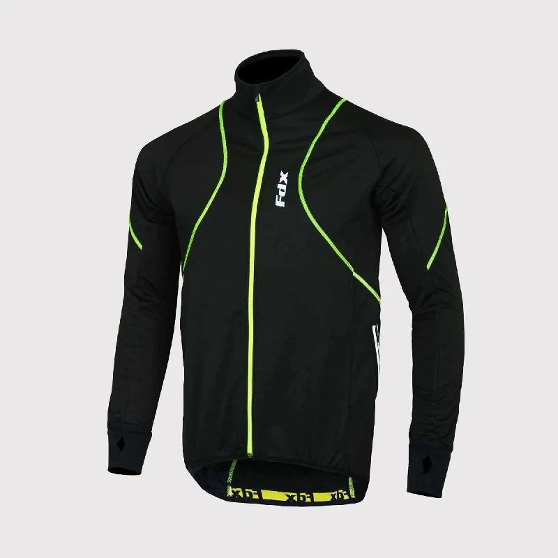 Men's breathable utility jacket-Fdx Gustt Green Softshell Men's & Boy's Windproof Cycling Jacket