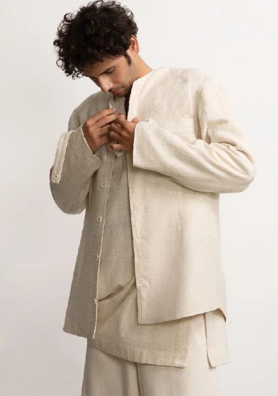 Men's eco-conscious trench coat-Missing Blocks Jacket