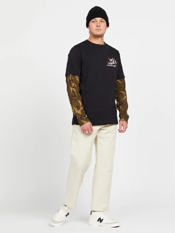 Men's bold pattern t-shirt-Punch Dagger Crew Long Sleeve Shirt - Army