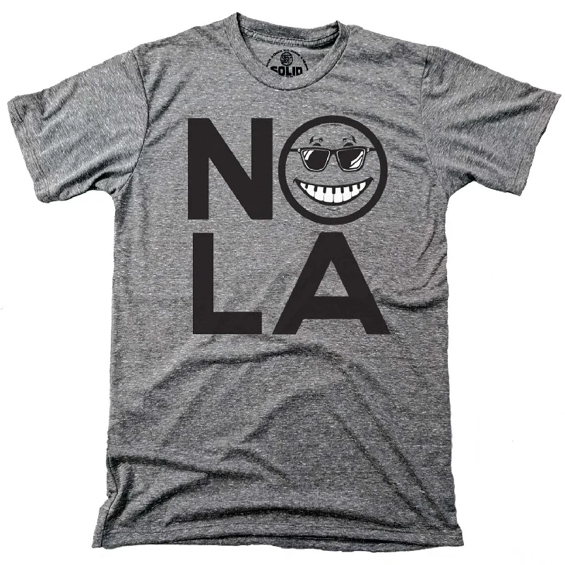 Men's minimalist t-shirt-NOLA Smile T-shirt