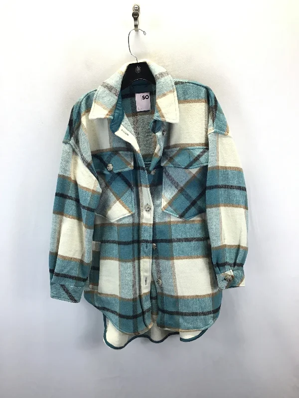 Men's ultra-breathable field jacket-Jacket Shirt By So In Plaid Pattern, Size: S