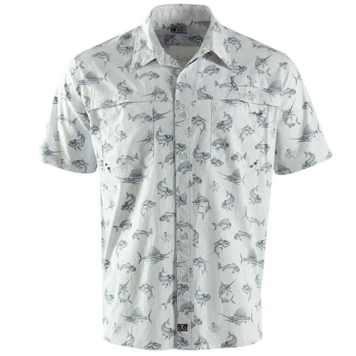 Men's wrinkle-resistant casual wear shirt-Salt Life Short Sleeve Men's Woven Shirts