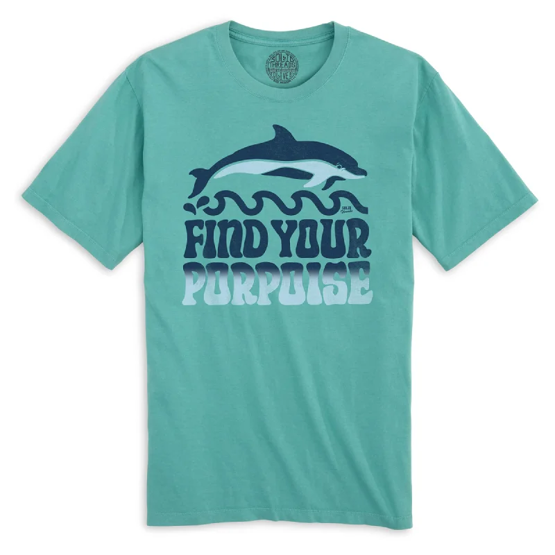 Men's hemp fabric t-shirt-Find Your Porpoise Organic Cotton T-shirt