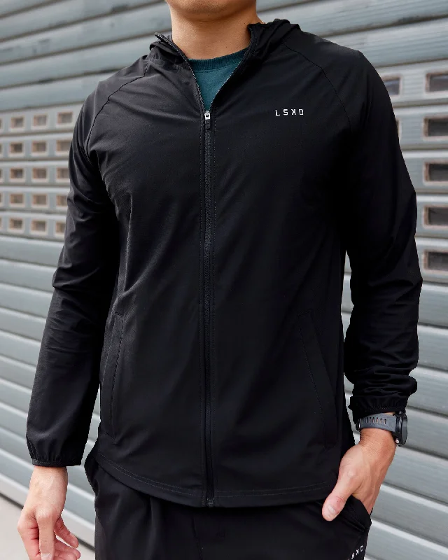 Men's relaxed fit softshell jacket-Train-Lite FLXMAX Jacket - Black