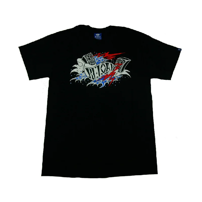 Men's bold pattern t-shirt-Reload - Aerosoul X The 27 Life Daisuke Sakaguchi (Black)