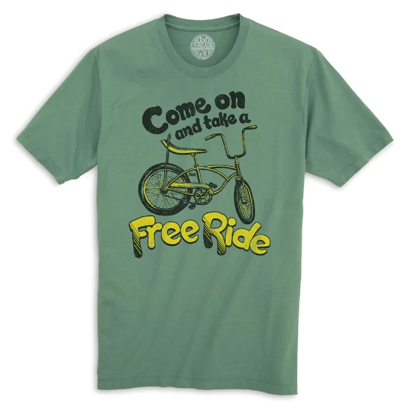 Men's biodegradable t-shirt-Come On and Take a Free Ride Organic Cotton T-shirt