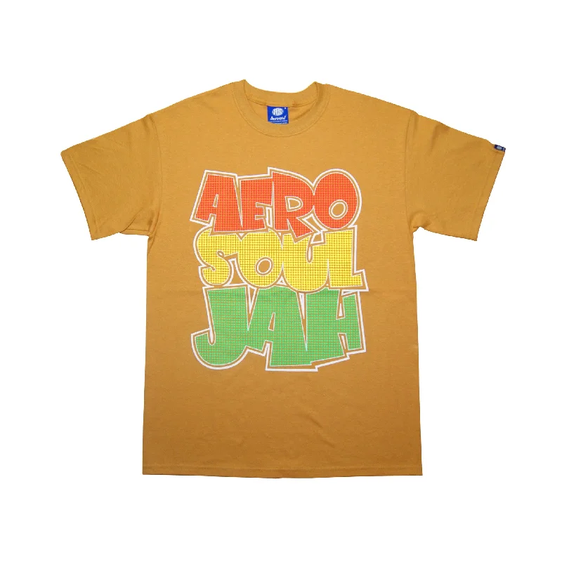 Men's beach-ready t-shirt-SOULJAH GRAFFI-TEE ( Camel )