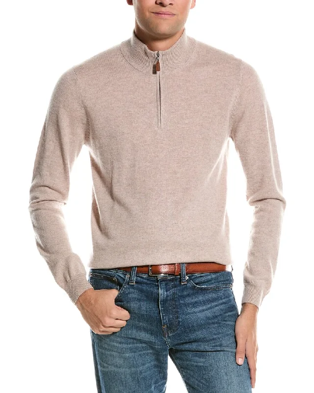 Men's UV protection sweatshirt-Mette Quarter Zip Cashmere Pullover