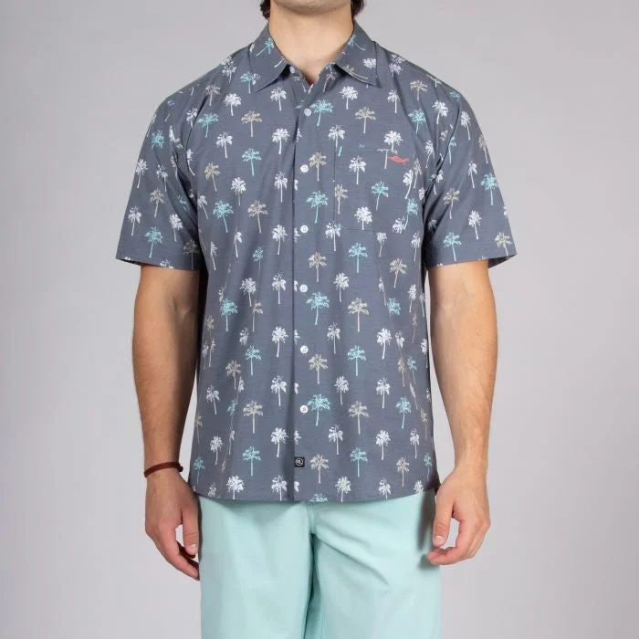 Men's tech-fabric casual shirt-Salt Life Short Sleeve Men's Woven Shirts