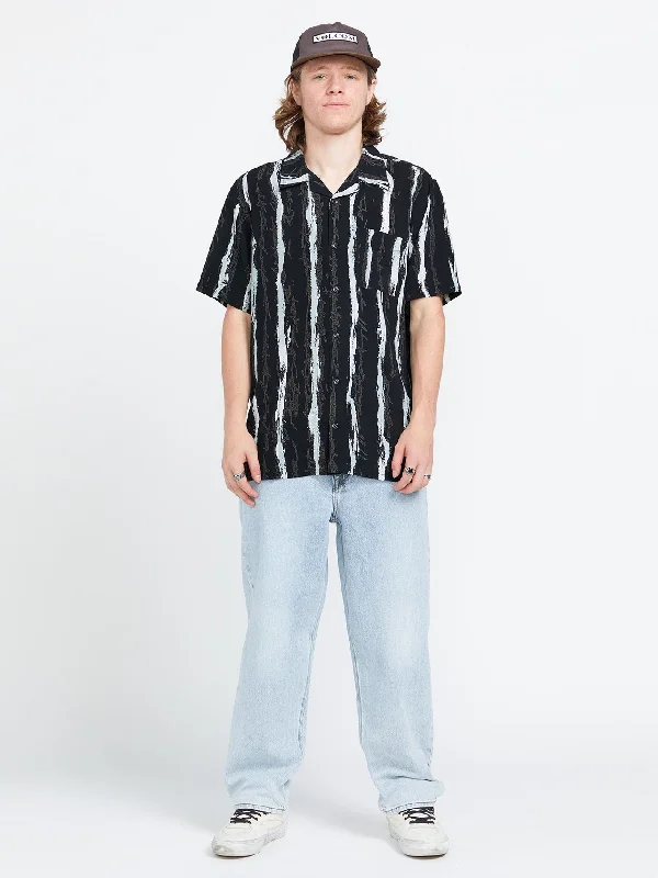 Men's performance travel shirt-Volcom Entertainment Hockey Dad Short Sleeve Shirt - Stealth