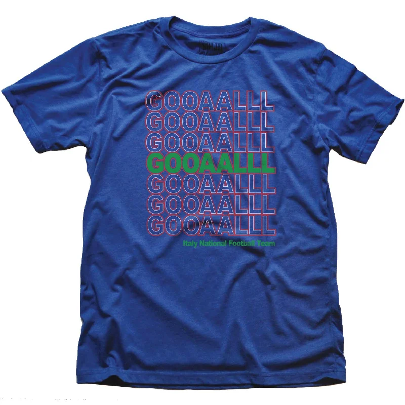 Men's outdoor adventure t-shirt-Italy Soccer Gooaalll T-shirt