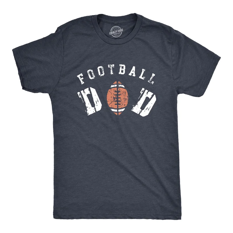 Men's hemp fabric t-shirt-Football Dad Men's T Shirt