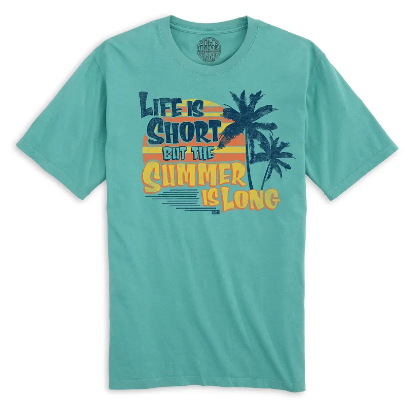 Men's luxury blend t-shirt-Life is Short But the Summer is Long Organic Cotton T-shirt