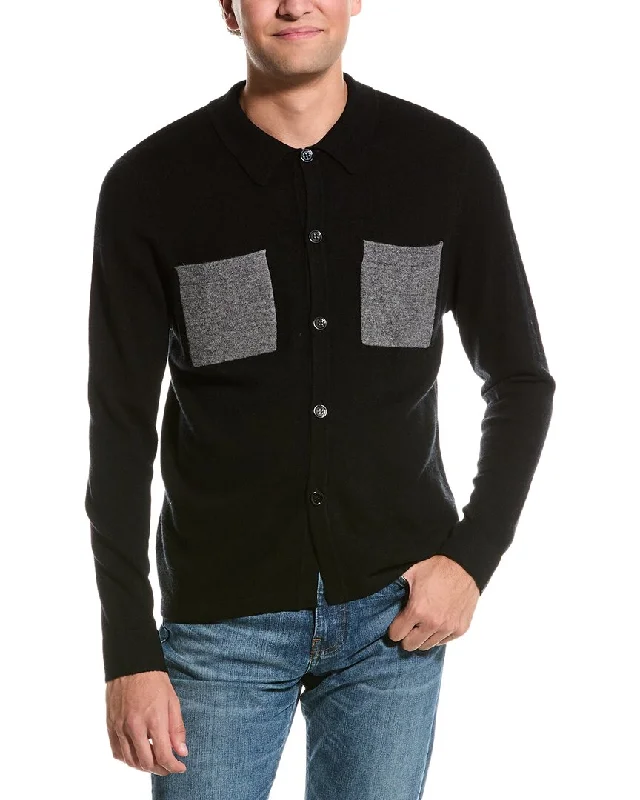 Men's wrinkle-resistant sweatshirt-Kier + J Wool & Cashmere-Blend Overshirt