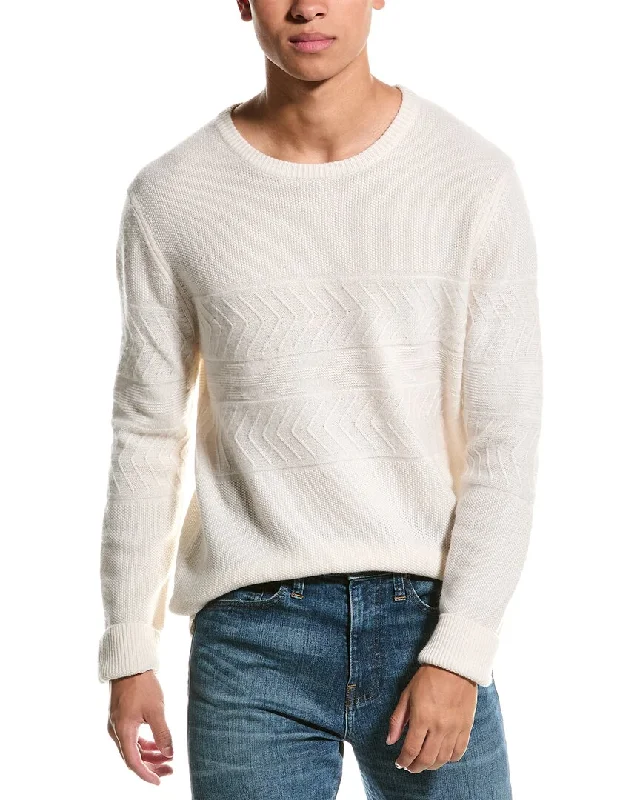 Men's durable knitwear-Magaschoni Textured Cashmere Crewneck Sweater