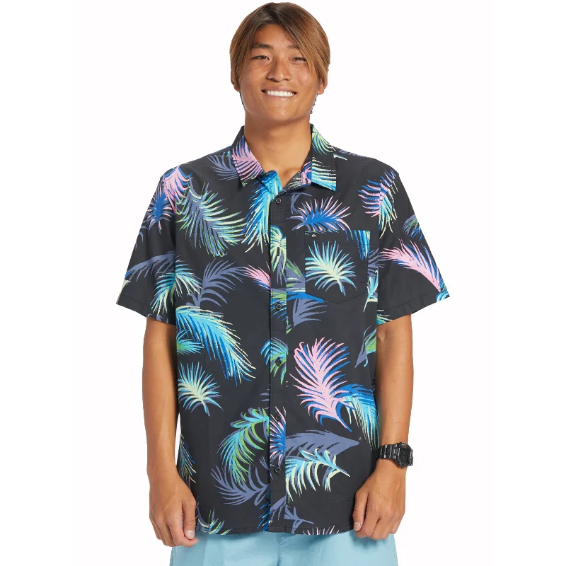 Men's breathable dress shirt-Tropical Glitch S/S Shirt