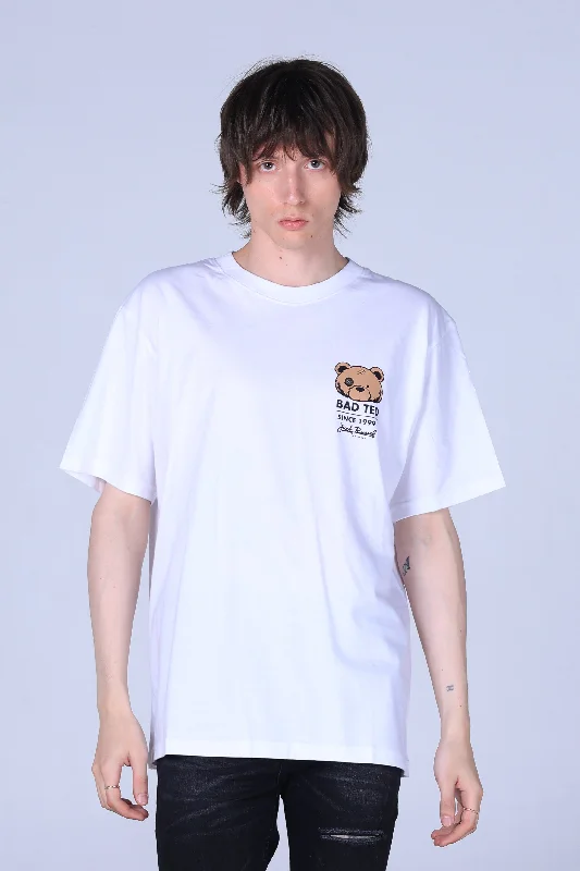 Men's fitted athletic t-shirt-Jack Russel - Men T-Shirts - Klassik TJ-OZ13/WH Oversized Bad Ted White