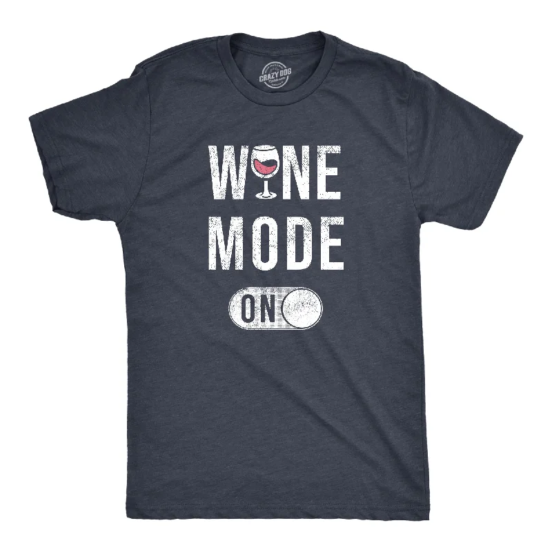 Men's eco-conscious t-shirt-Wine Mode On Men's T Shirt