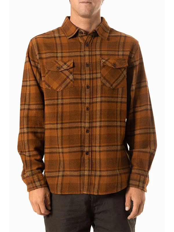 Men's sporty office wear shirt-Vincent L/S Flannel