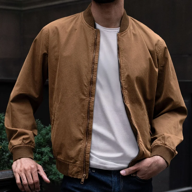 Men's sustainable windbreaker-Alpha M Bomber | Coyote