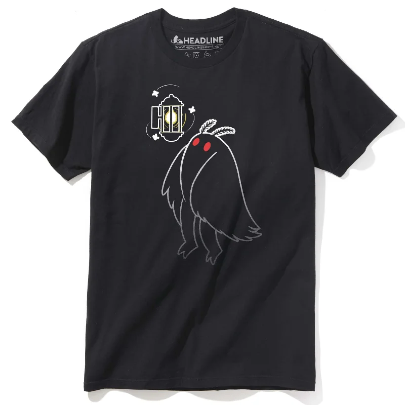 Men's minimalist t-shirt-Like A Mothman To A Flame T-Shirt