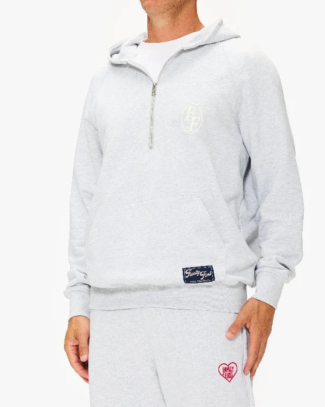 Men's gym-ready hiking hoodie-Family First Hoodie Monogram