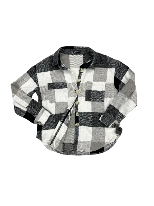 Men's ultra-comfortable field jacket-Jacket Shirt By Clothes Mentor In Black & White, Size: M