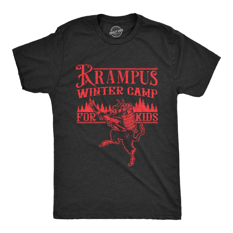 Men's comfort stretch t-shirt-Krampus Winter Camp For Kids Men's T Shirt