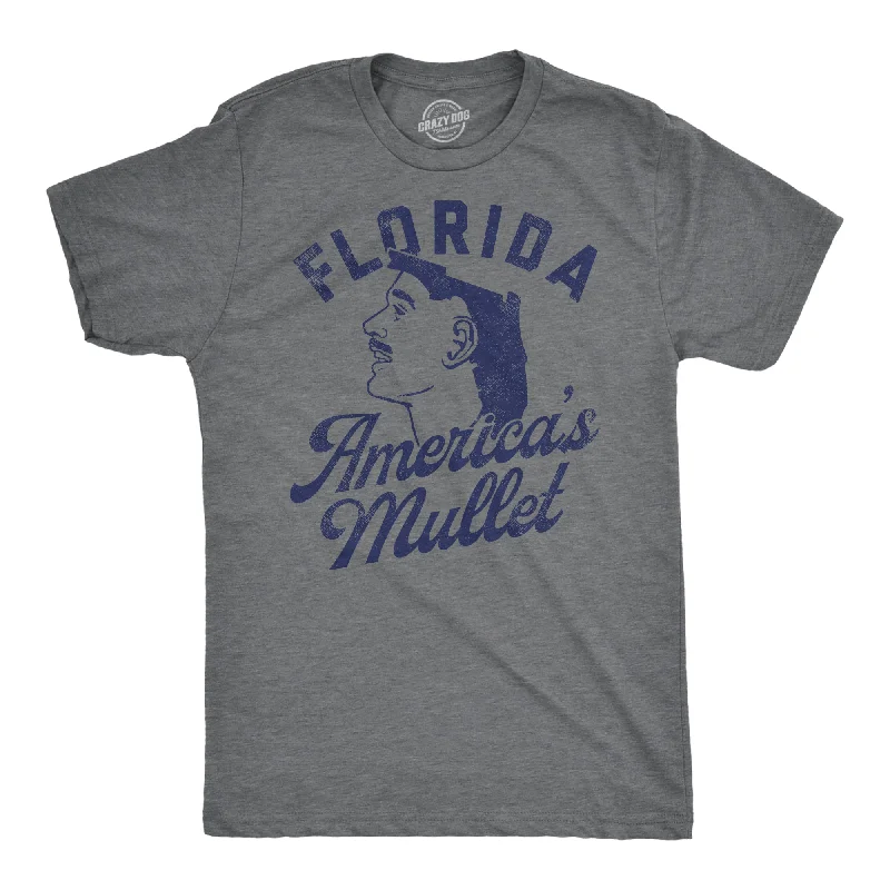 Men's biodegradable t-shirt-Florida Americas Mullet Men's T Shirt