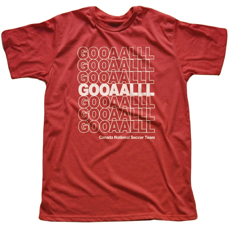 Men's minimalist t-shirt-Canada Soccer Gooaalll T-shirt