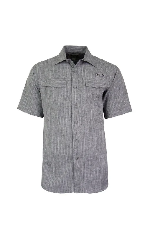 Men's antibacterial dress shirt-Hook & Tackle Short Sleeve Men Performance Fishing