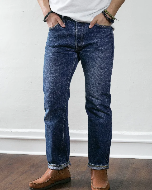 Men's gym-ready office pants-Japanese Repro Selvedge Denim Jeans, Eternal Brand - 33" x 30"