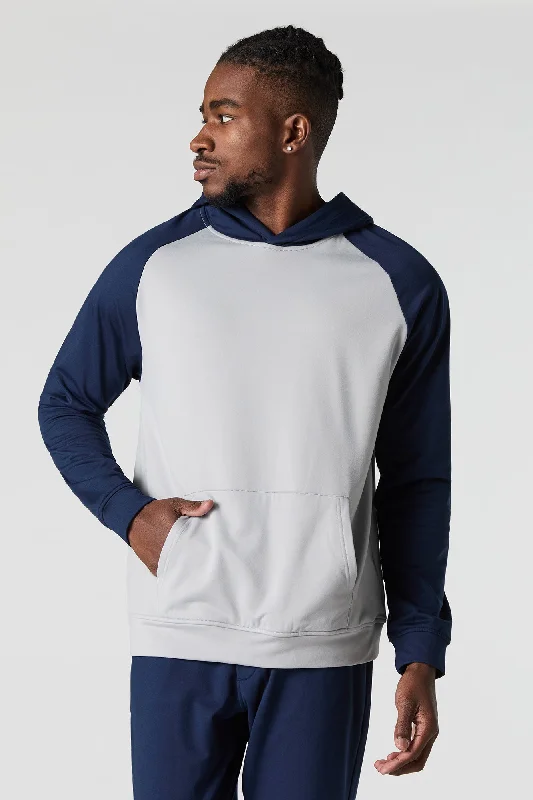 Men's ultra-comfortable gym hoodie-Active Power Soft Colourblock Hoodie