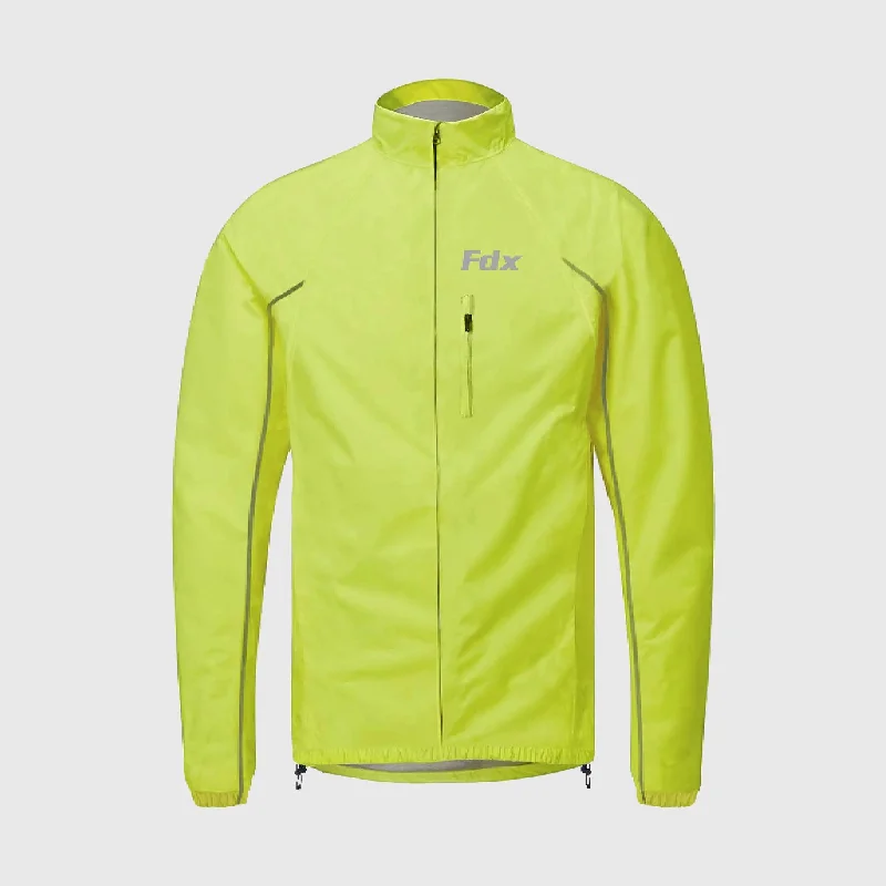 Men's modern leather coat-Fdx Defray Yellow Men's & Boy's Waterproof Cycling Jacket