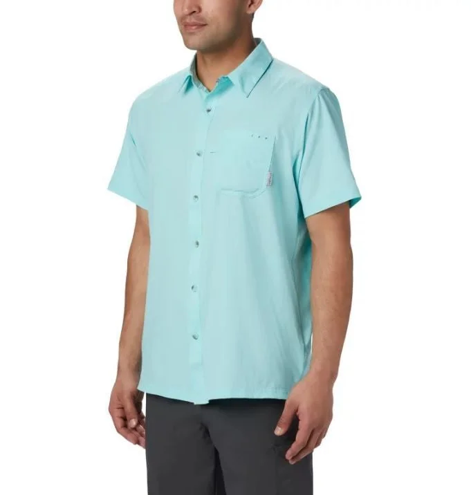 Men's weather-resistant office wear shirt-Columbia Short Sleeve Men's Omni-Shade UPF 50 Sun Protecti