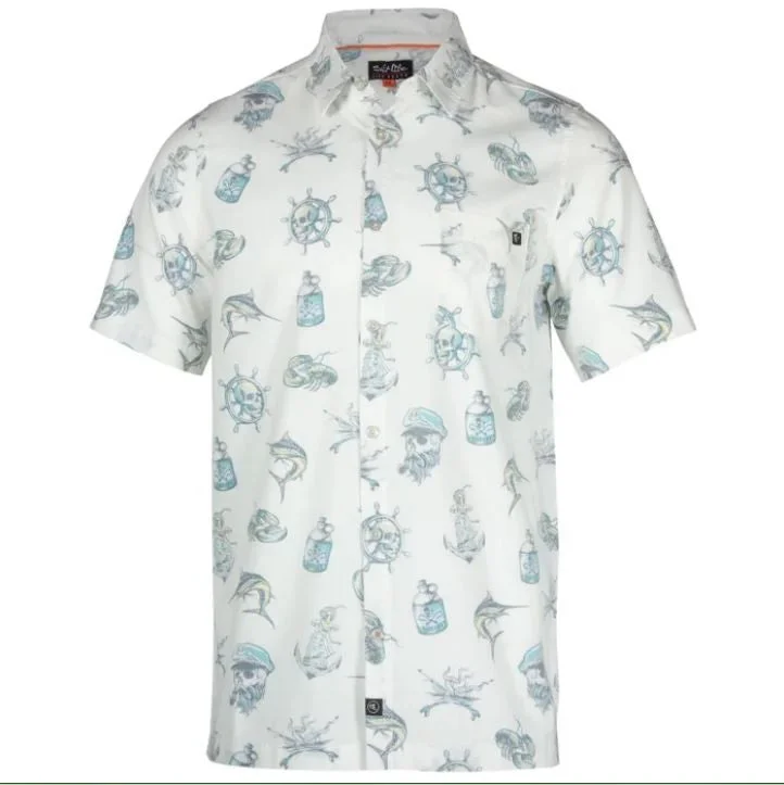 Men's performance office shirt-Salt Life Short Sleeve Men's Woven Shirts