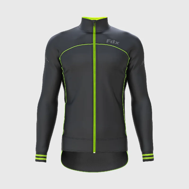 Men's comfortable raincoat-Fdx Apollux Green Softshell Men's & Boy's Windproof Cycling Jacket